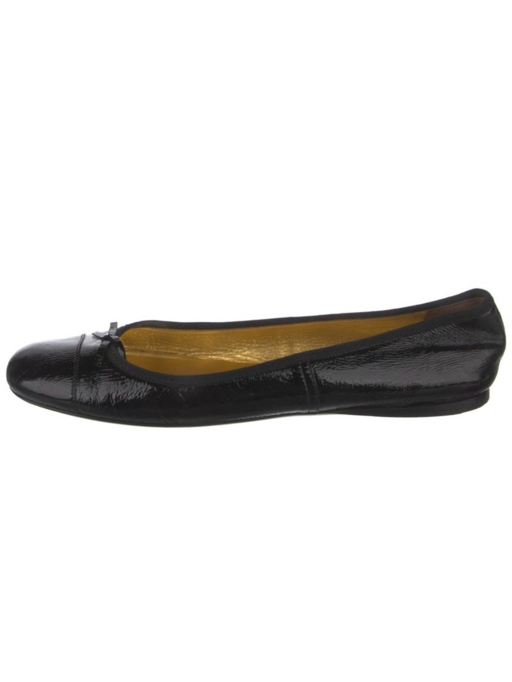 Prada Black Patent Leather Ballet Flat with Bow